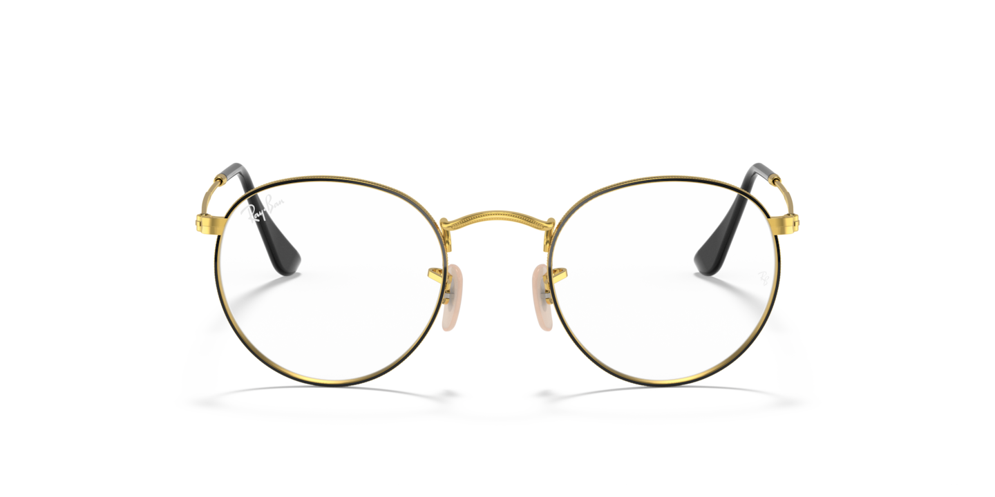 Ray-Ban rb3447v ライトピンク ROUND METAL OPTICS Eyeglasses with Rose Gold Frame - RB3447V