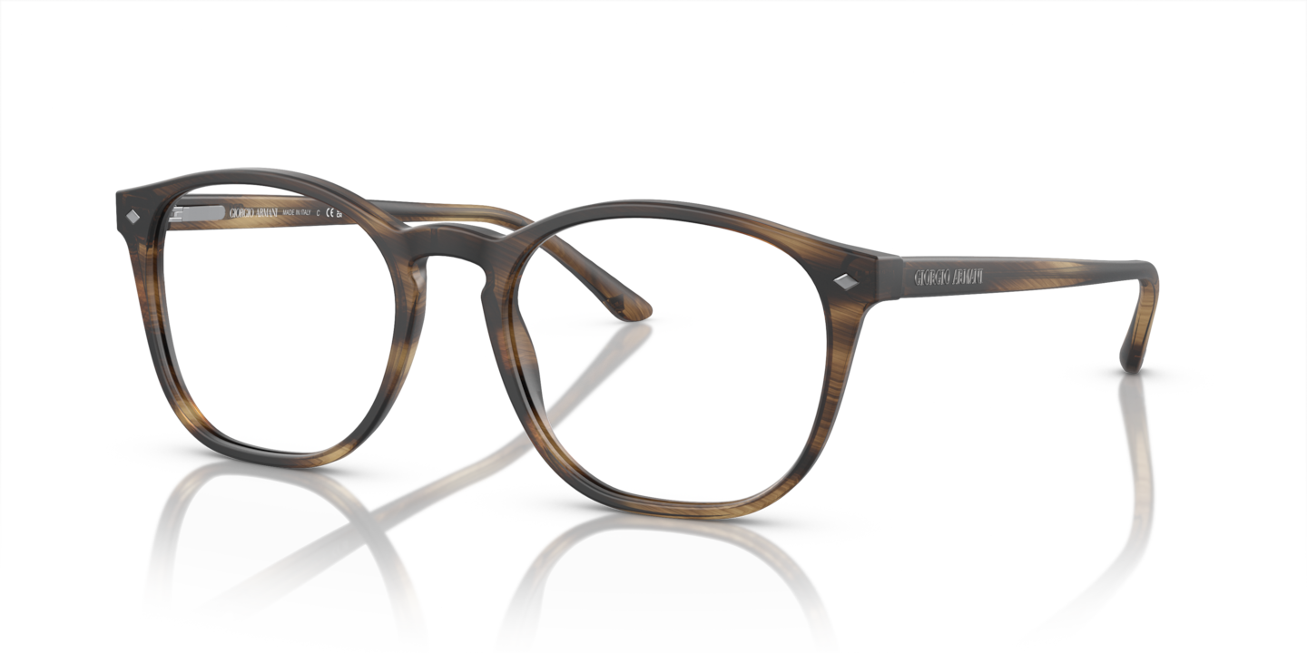 Giorgio Armani AR7074 Striped Matte Dark Brown