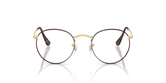 Ray-Ban rb3447v ライトピンク ROUND METAL OPTICS Eyeglasses with Rose Gold Frame - RB3447V