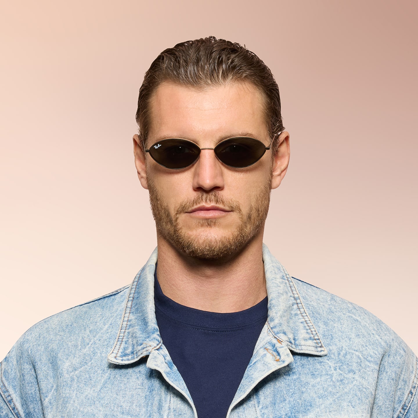レイバン　KAI BIO-BASED KAI BIO-BASED Sunglasses in Pale Gold and Dark Grey - RB3757