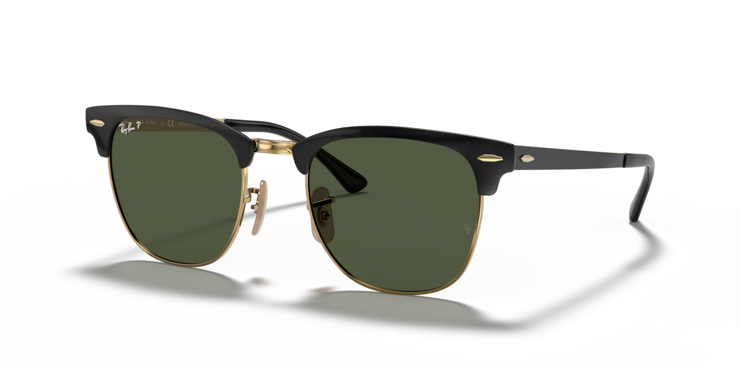Ray-Ban RB3716 Clubmaster Metal Black On Gold