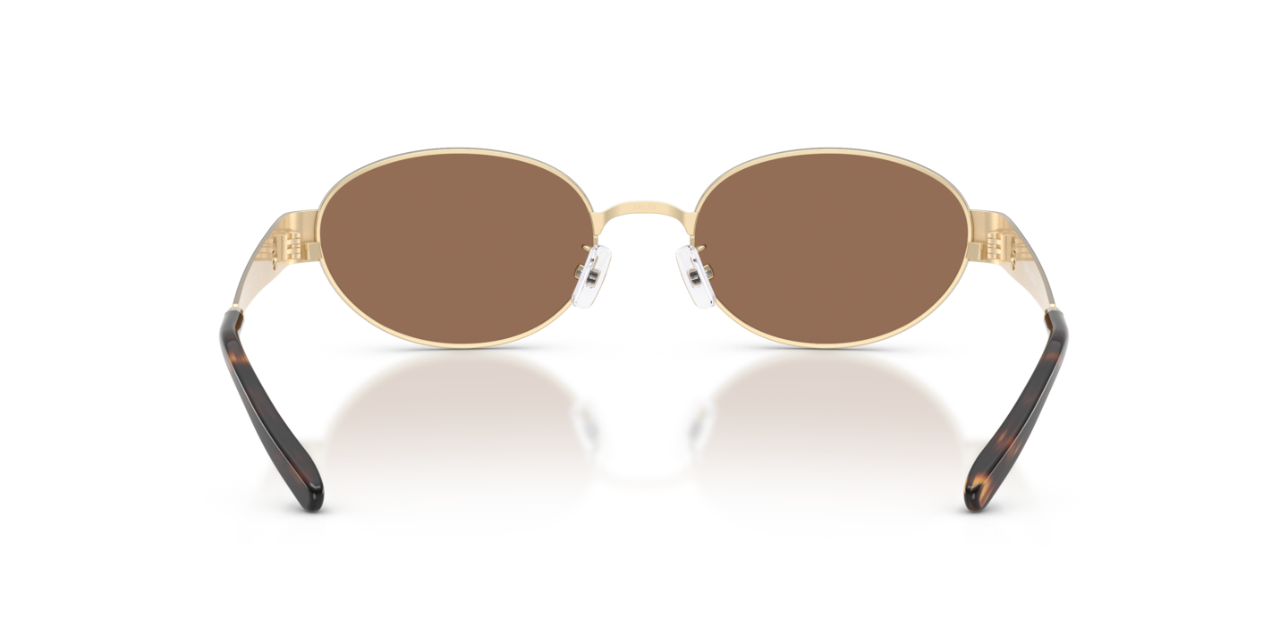 Tory Burch Brown and Cream Faux Horn Acetate Sunglasses with Brown Lenses Tory Burch TY7169U brown frame with brown gradient polarized  main image 3