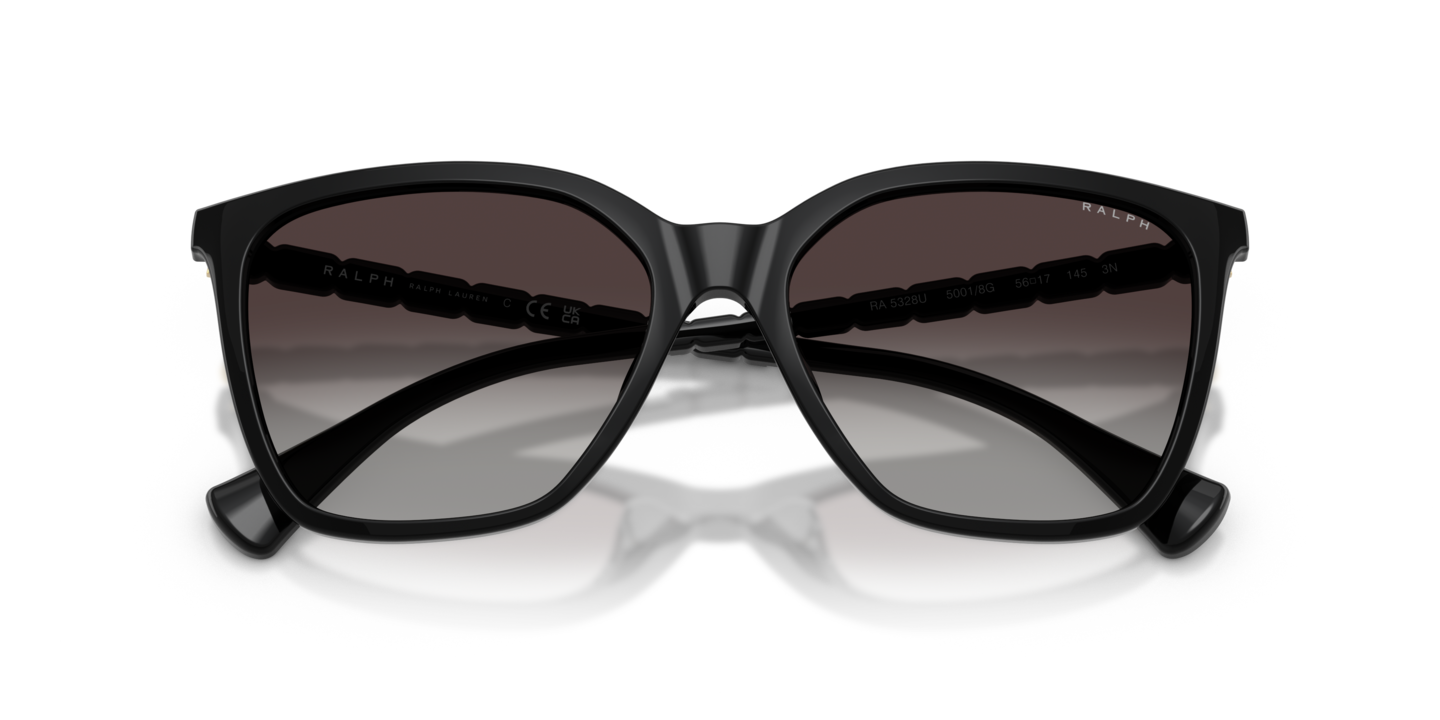 Ralph Lauren Black Shield Sunglasses with Dark Gray Lenses Polo Ralph Lauren PH4229U Sunglasses | LensCrafters main image 3