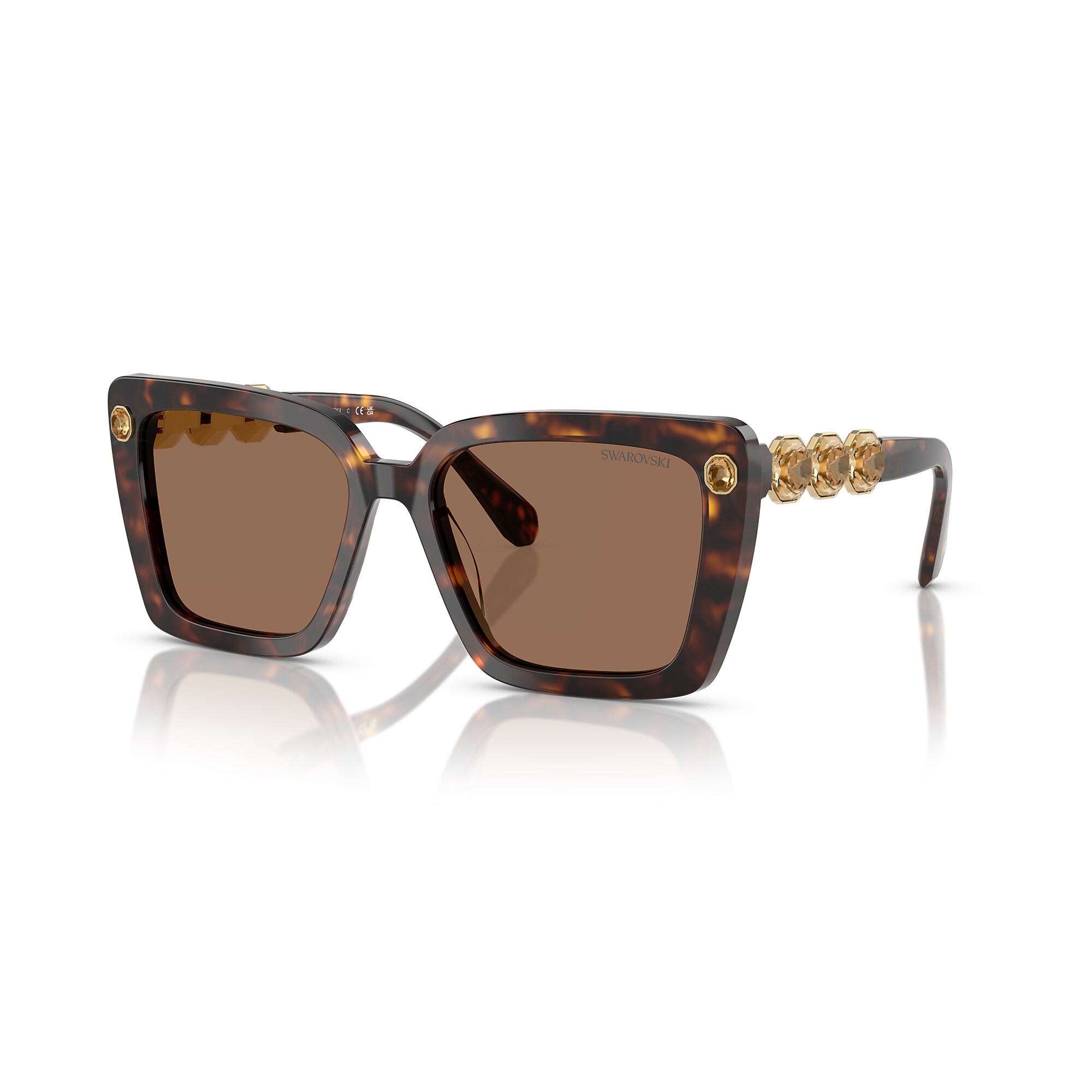 NEW!!! Swarovski women brown sunglasses SK382 52E Authentic Retail 325$ Swarovski SK6032 S (55 - 17) with Brown lenses and Beige  main image 2