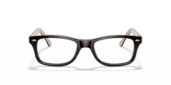 RB5228 Optics Ray-Ban Dark Havana On Beige Texture