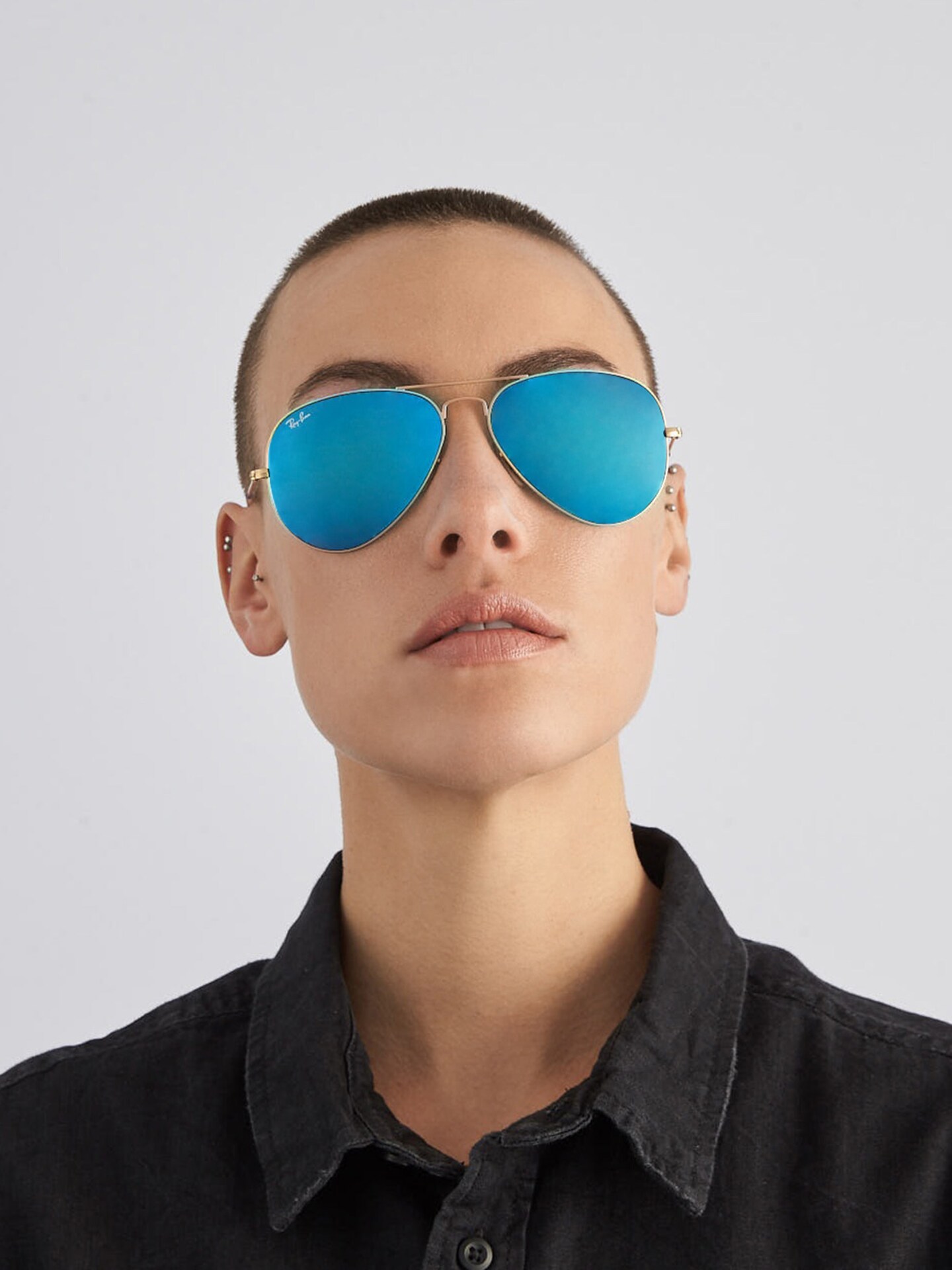 Rayband aviator flash lenses Ray-Ban Aviator 3025 112/17 Blue Flash Mirror Sunglasses - US main image 2