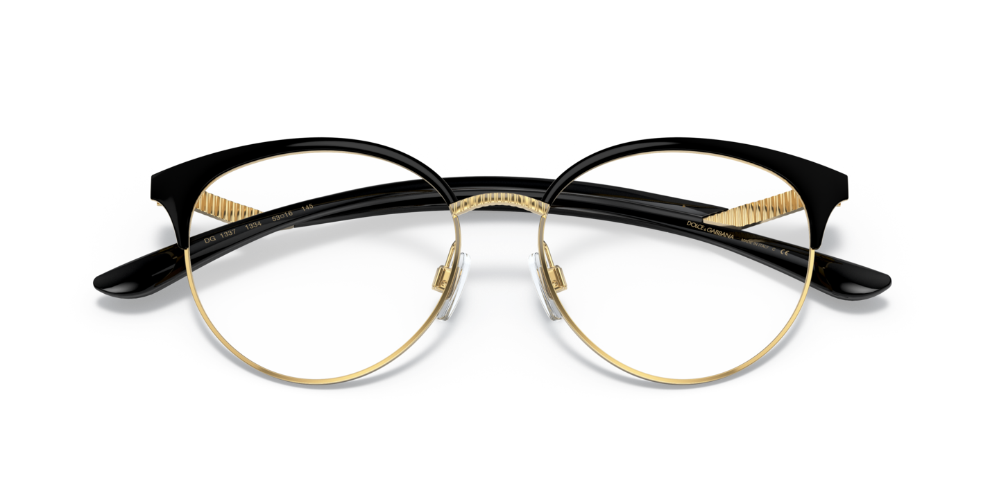 NEW Dolce & Gabbana DG 1337 1334 Gold & Black Eyeglasses 53/16/145 dolce-gabbana-dg-1322-1334-  main image 4
