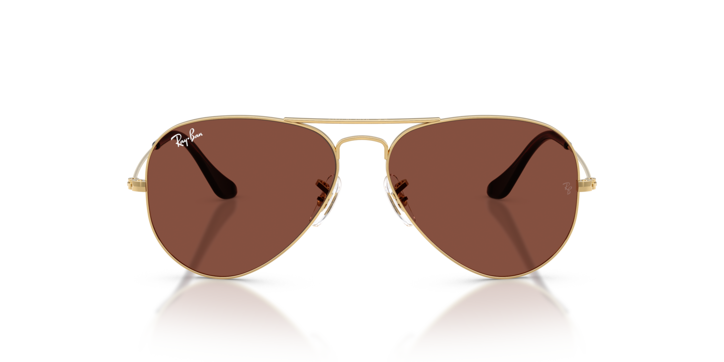 Gradient Brown RayBan Aviator RB3025 New Ray Ban Unisex Aviator Gradient Polarized Sunglasses, Matte  main image 2