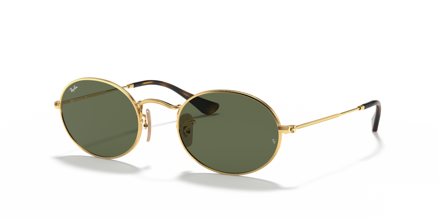 Ray-Ban RB3547N Oval Flat Lenses Arista Gold