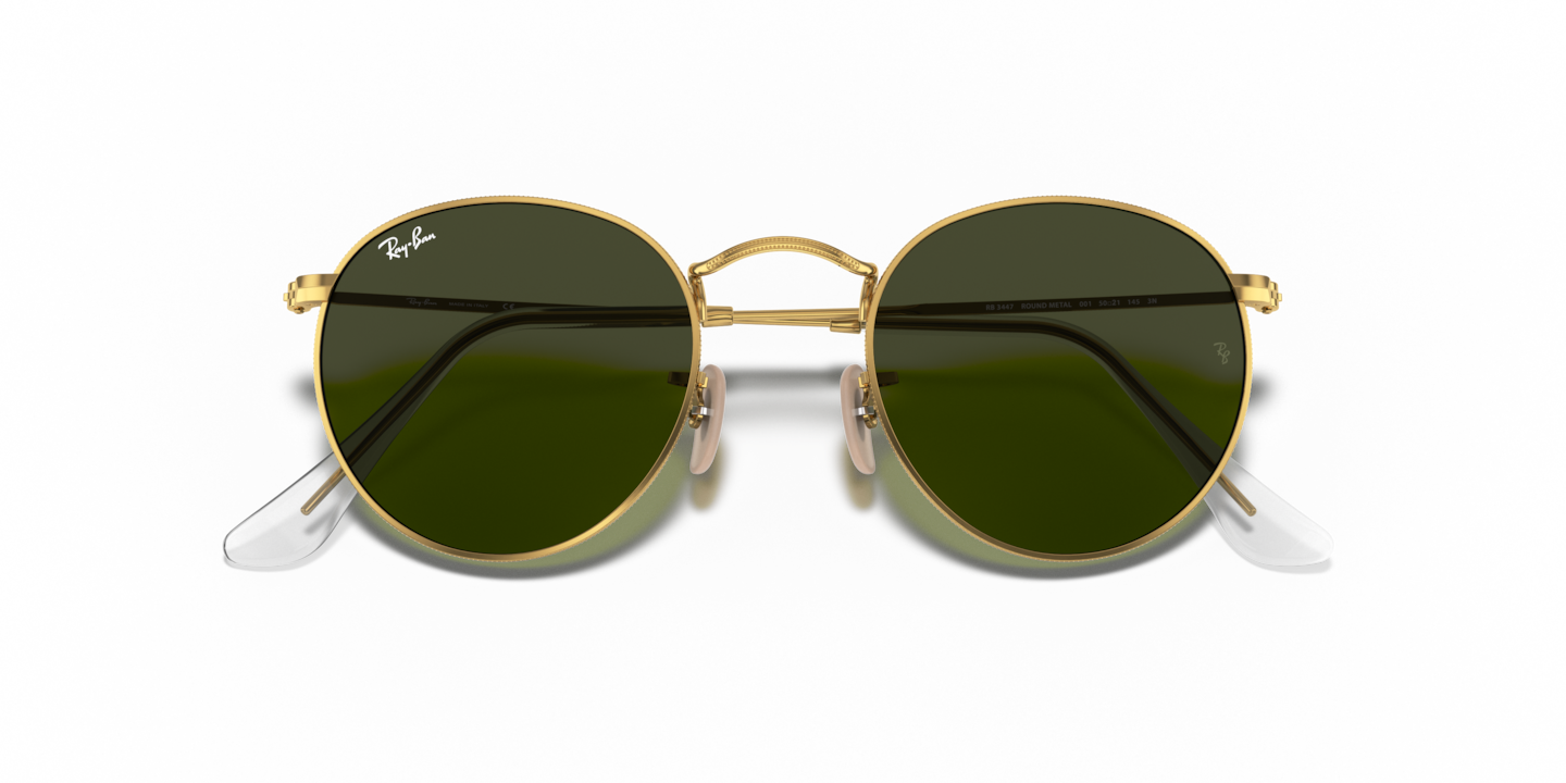 RB3447 002/52 50◽︎21 Ray-Ban Round Flat Legend Metal Grey Unisex Sunglasses
