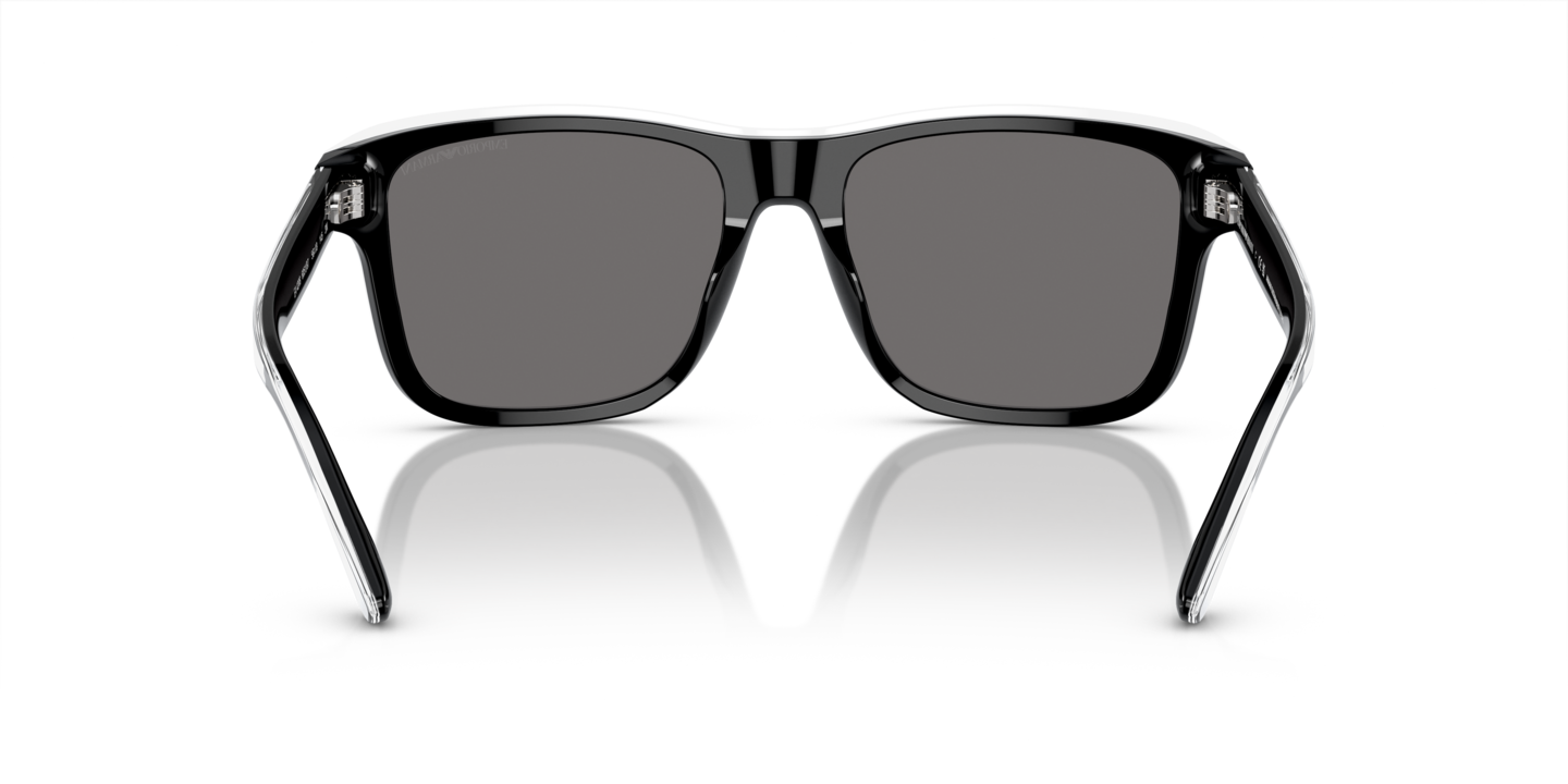 Emporio Armani Frosted White Frame Polarized Black Lens Sunglasses Emporio Armani EA4227U Sunglasses | LensCrafters main image 4