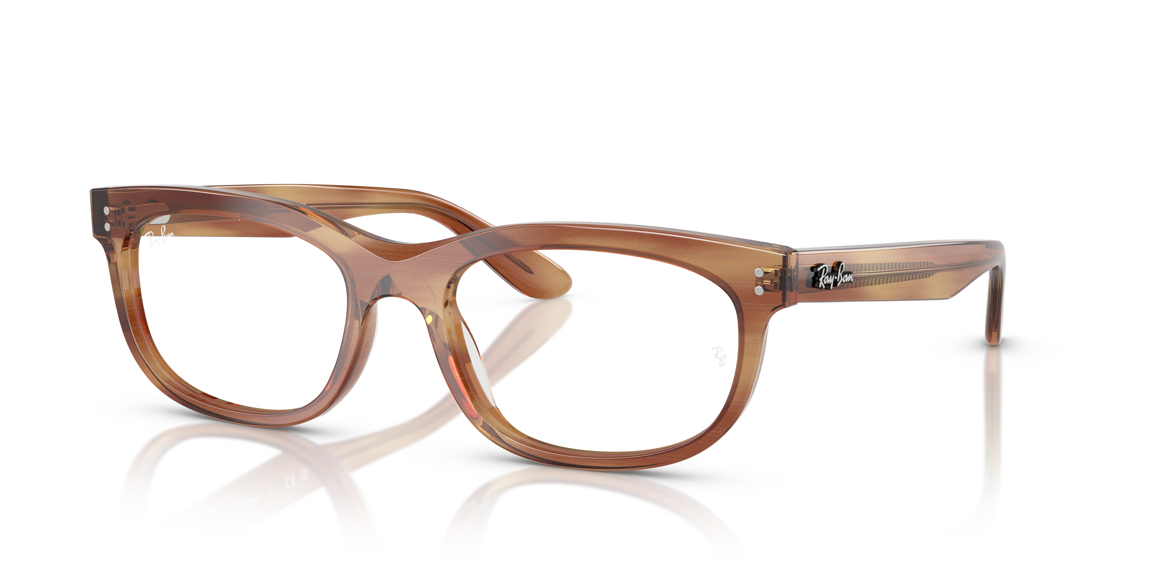 Ray-Ban Unisex Rx5489 Striped Brown Size 147$