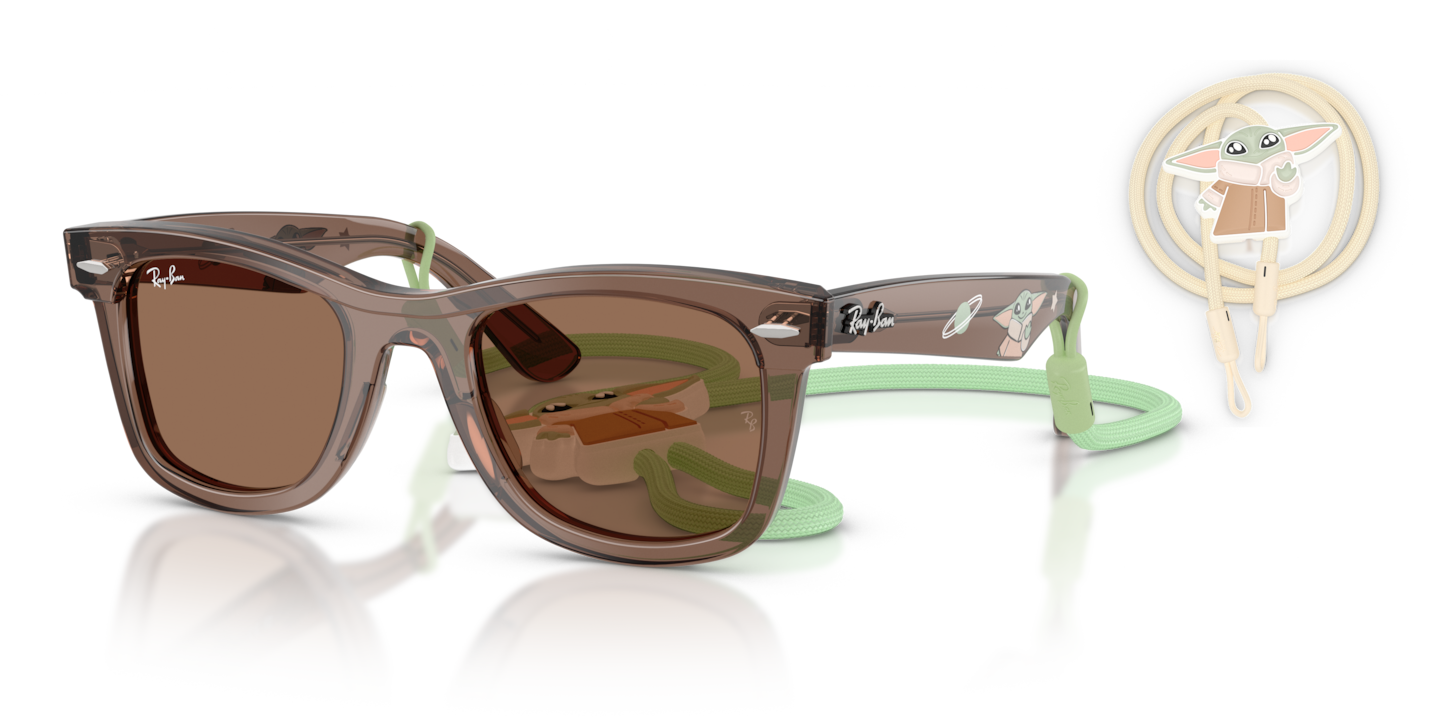 Ray-Ban RB9140S Ray-Ban Star Wars™ – Grogu Mini Street Neat Transparent Brown