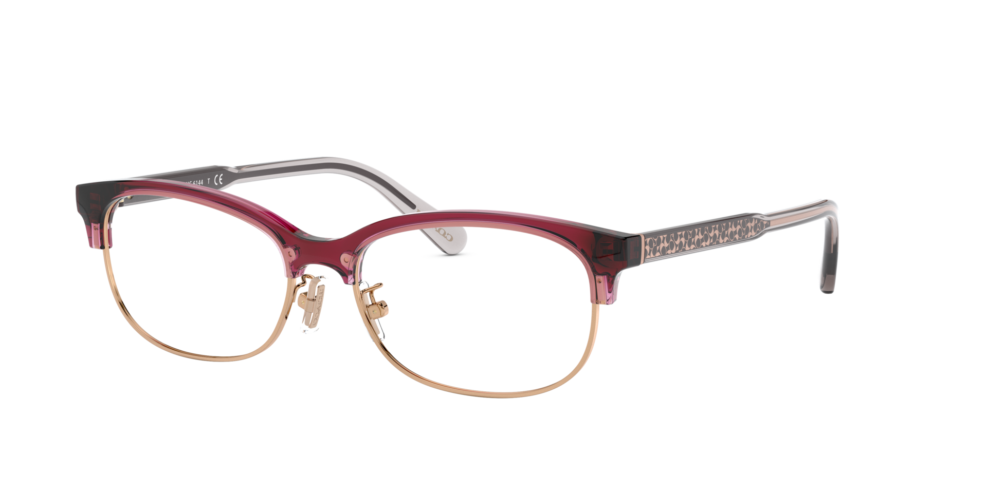 Coach Unisex Hc6144 Transparent Mauve Or Rose Size Small 100$
