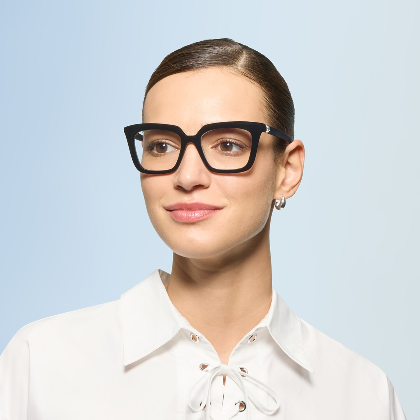 Swarovski SK5243 Womens Plastic Eyeglass Frame 001 Shiny Black 52-15 Swarovski SK 5427 001 Glasses - US main image 4