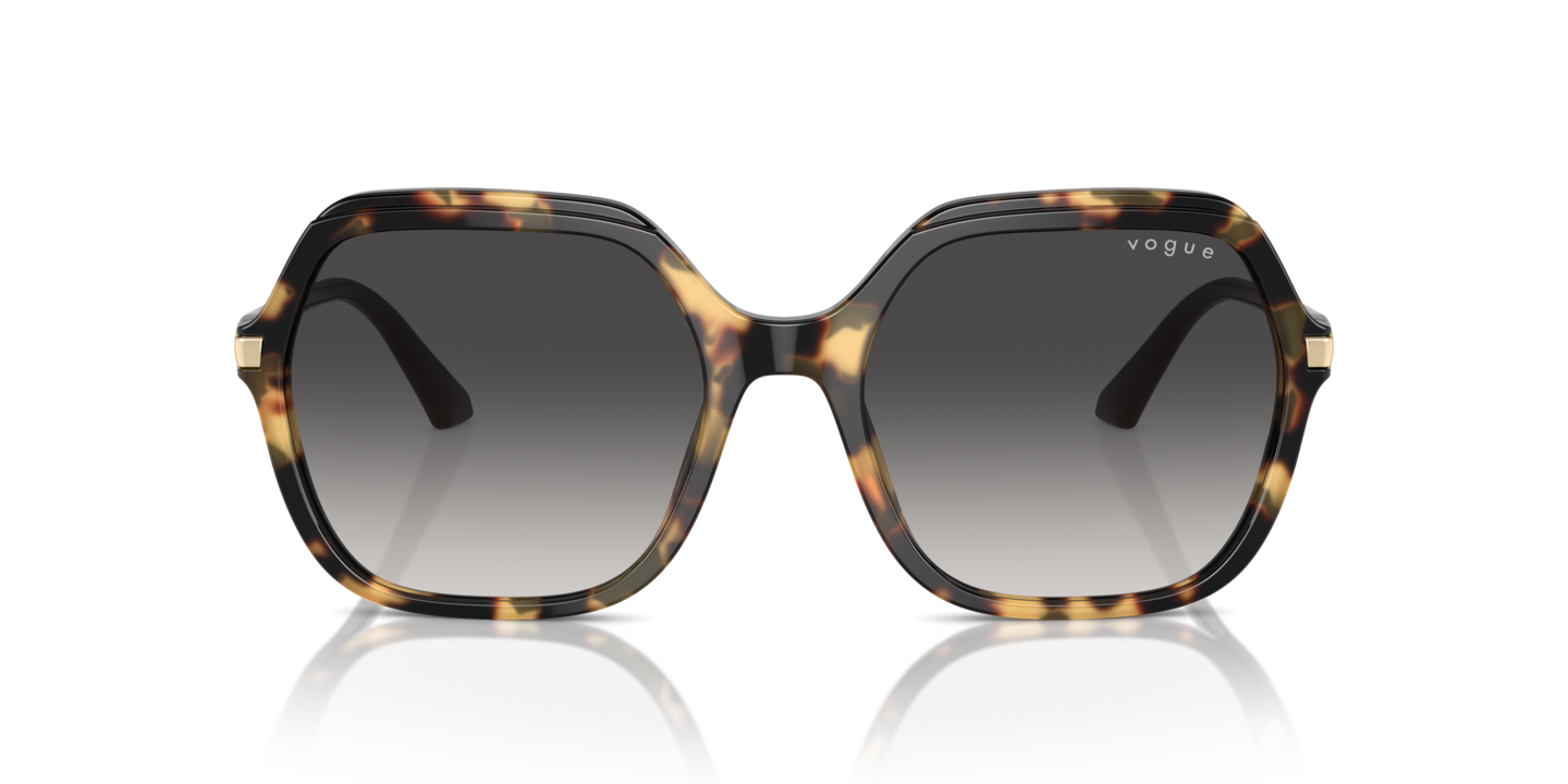 Vogue Women\'s Matte Black and Gold Grey Sunglasses Vogue Eyewear Sunglasses VO-4133 280/11 main image 2