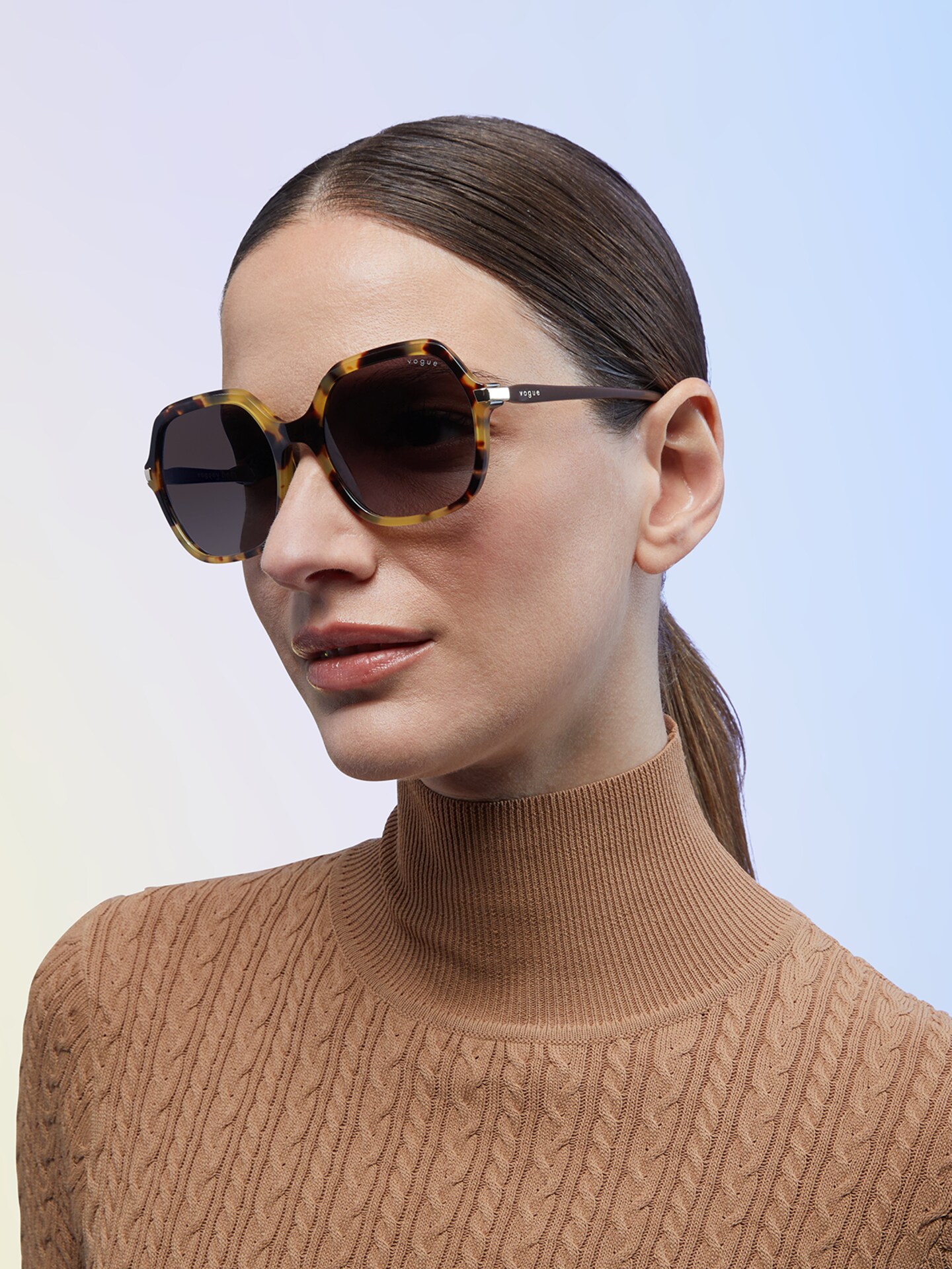 Vogue Eyewear Women\'s Vo5561s Square Sunglasses Sunglasses VO5561S - Black - Gradient Grey - Nylon  main image 3