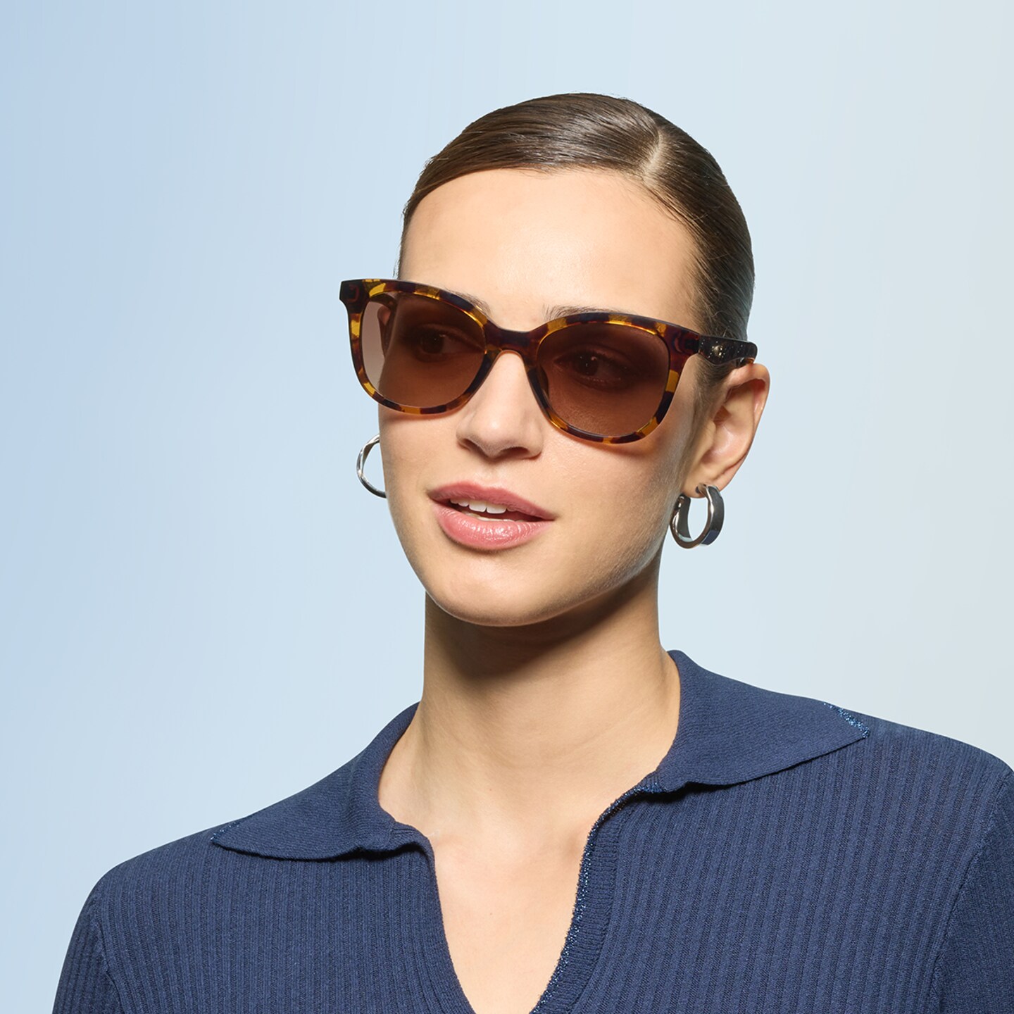 Stylish Coach Black and Brown Prescription Sunglasses HC8445D CBY85 Sunglasses - Coach Authorized Retailer  main image 3
