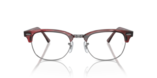 RB5154 Clubmaster Optics Ray-Ban Striped Red