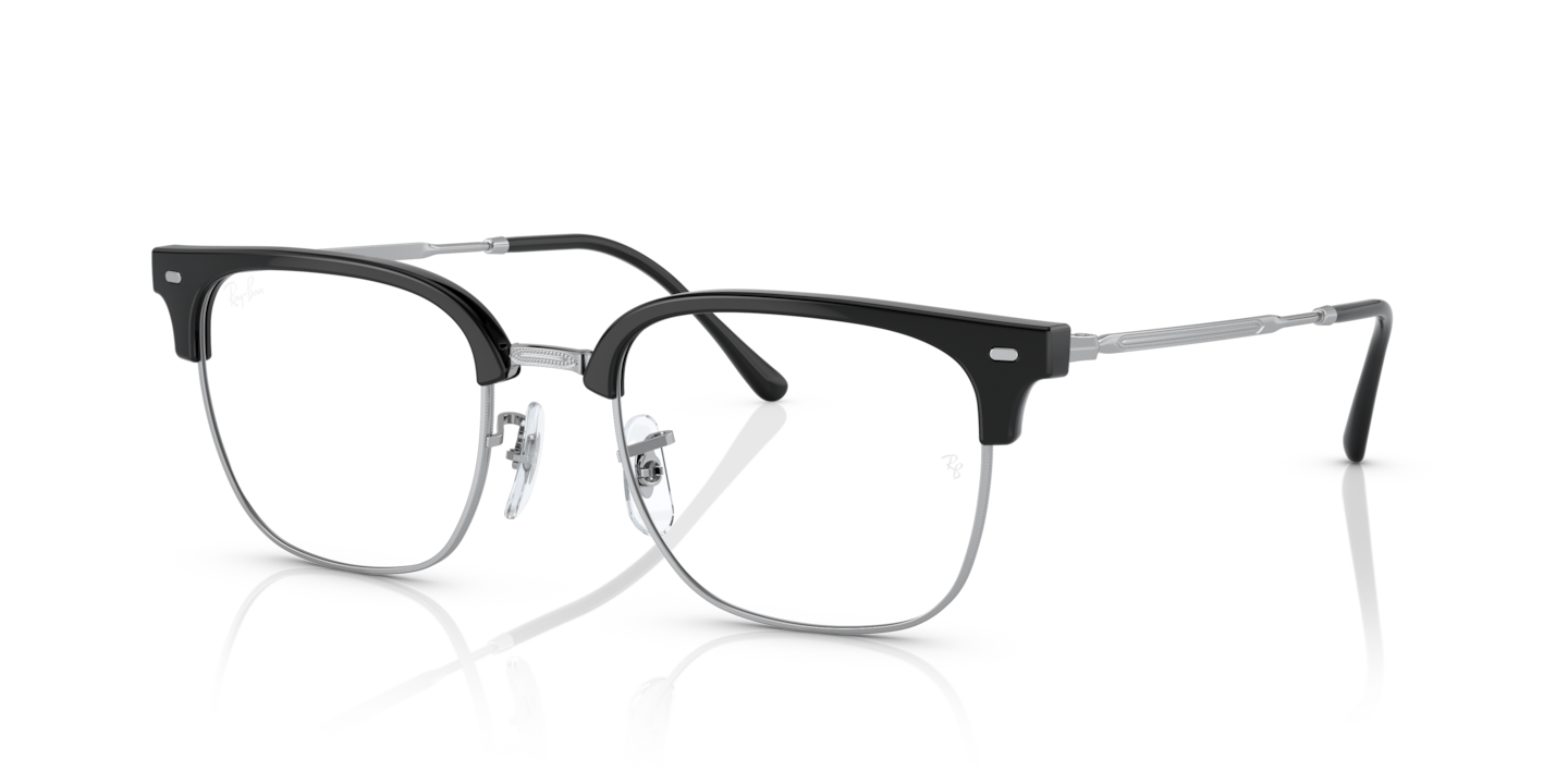 Ray-Ban RB7216 New Clubmaster Optics Black On Silver