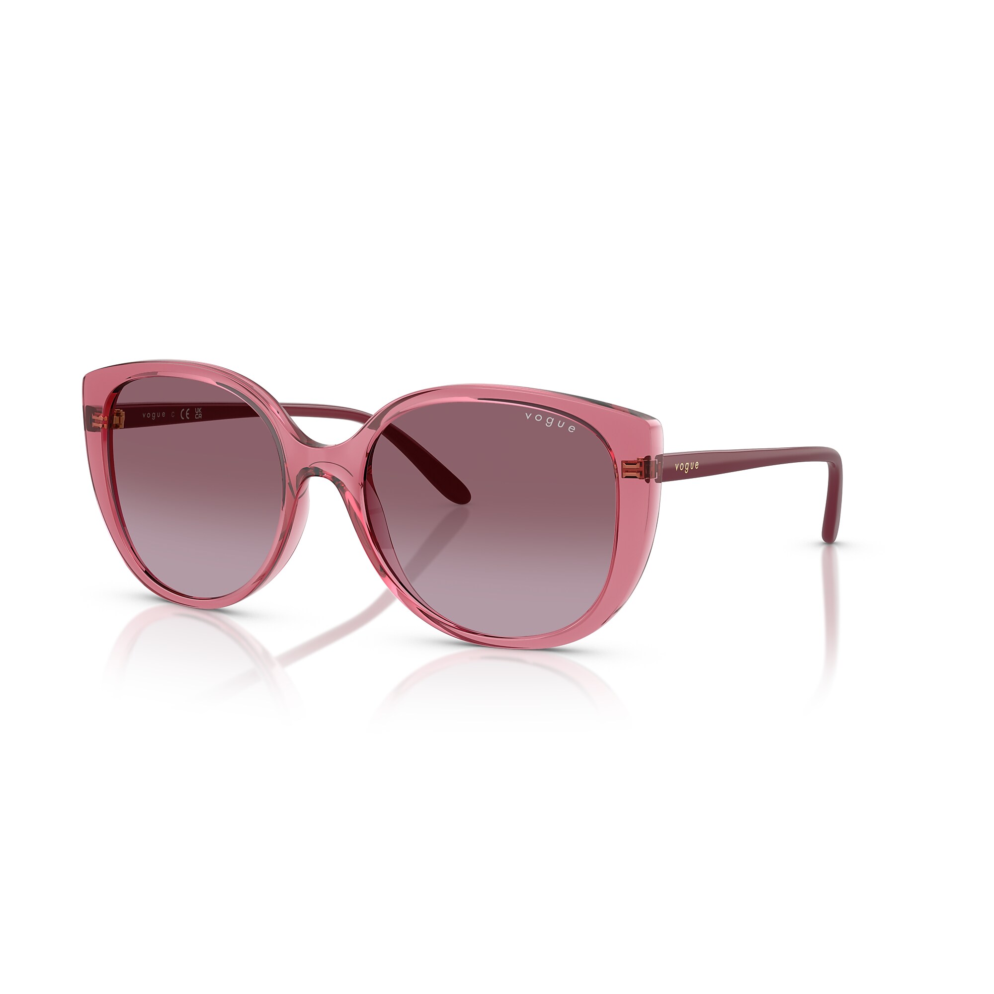 Vogue Women\'s Violet Pink Sunglasses! Sunglasses VO5642SU - Transparent Pearl Purple - Green  main image 3