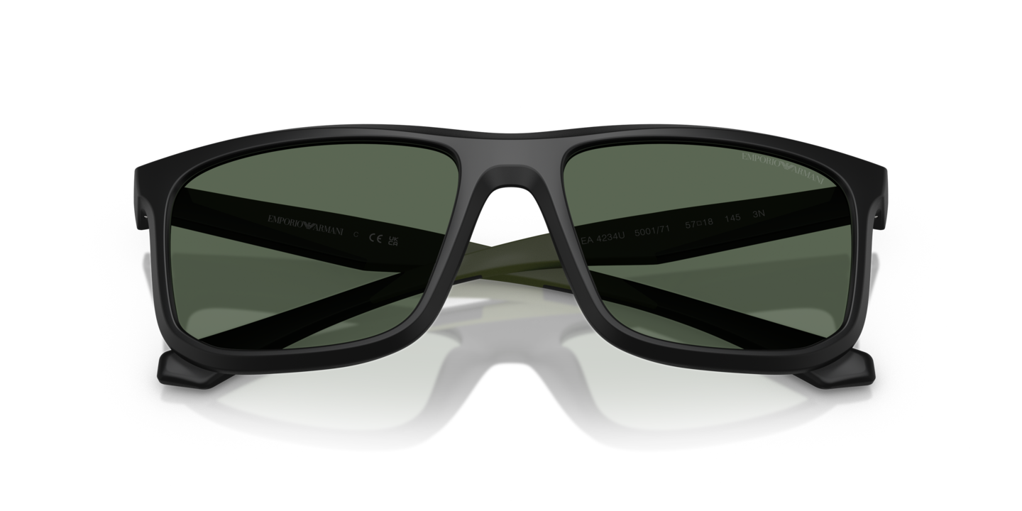 Emporio Armani Black Frame Sunglasses with Green Lenses Opticontacts.com -- Emporio Armani 0EA4244U main image 2