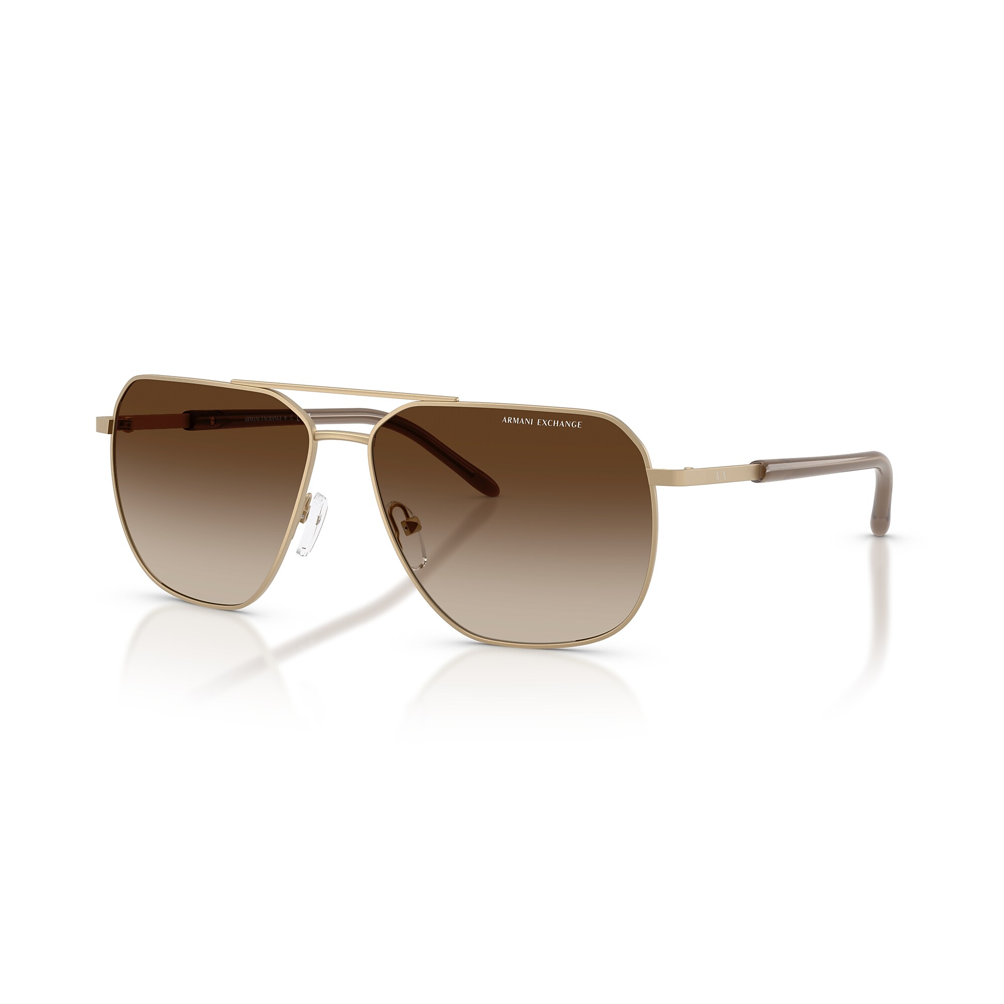 Armani Exchange Aviators Bundle in Brown & Silver AX2054S Sunglasses - Armani Exchange Authorized Retailer  main image 4