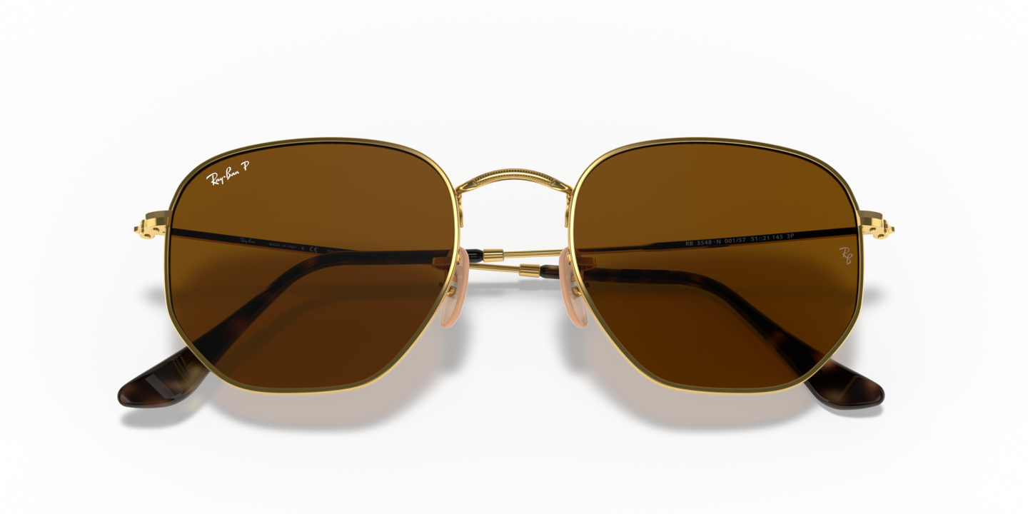 NWT RAY BANS POLARIZED HEXAGON SUNGLASSES - 0RB3548N Ray-Ban RB3548N Hexagonal Flat Lenses Sunglasses | LensCrafters main image 4