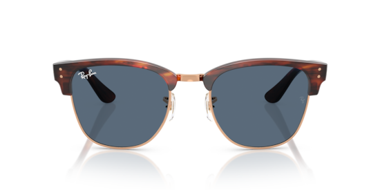 RBR0504S Clubmaster Reverse Ray-Ban Striped Havana On Rose Gold