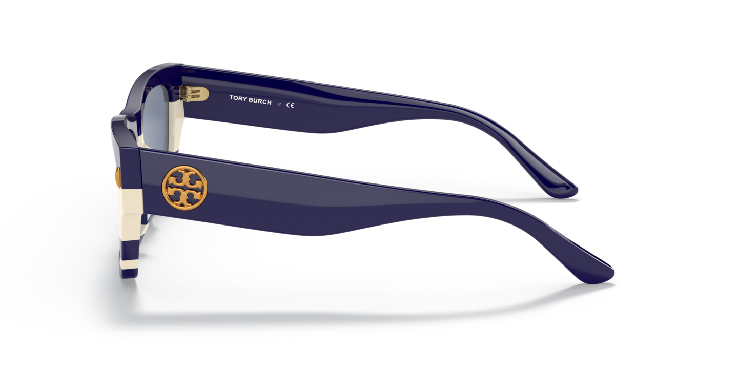 Tory Burch Navy Ivory Vintage Sunglasses Sunglasses Tory Burch TY7184U | Free Shipping | Glasses.com® main image 3