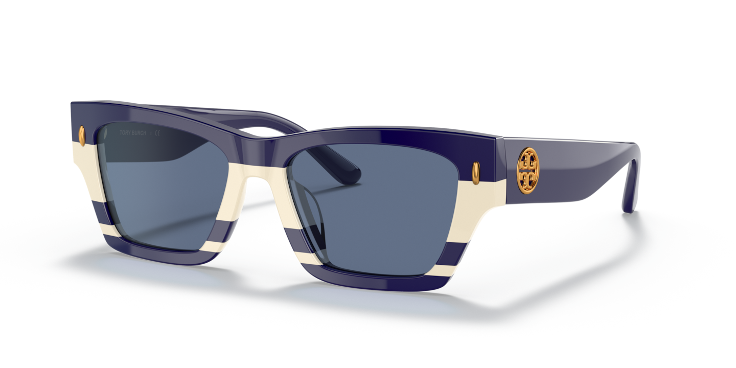 Tory Burch TY7169U Navy Ivory Vintage Stripes