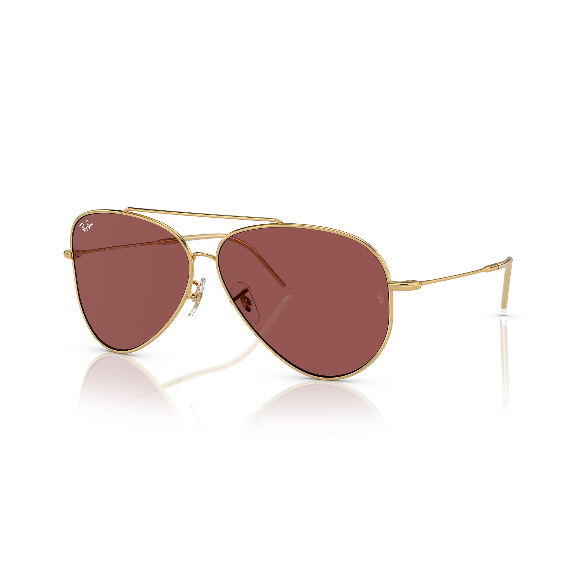 Gold and Pink aviator Ray-Bans Amazon.com: RB 3447 Sunglasses (Gold Frame Mirror Pink Lens  main image 2