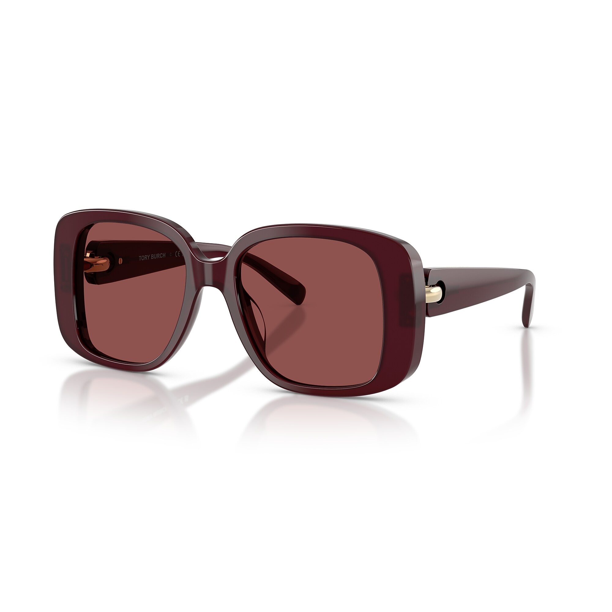 Tory Burch Tortoise sunglasses with maroon arms Tory Burch TY7222U Sunglasses | LensCrafters main image 2