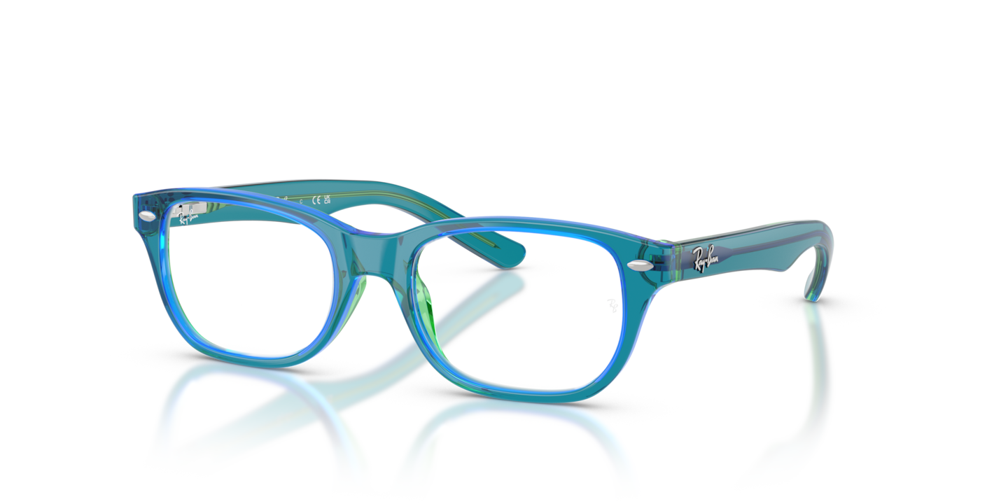 Ray-Ban RB1555 Optics Kids Transparent Blue & Green