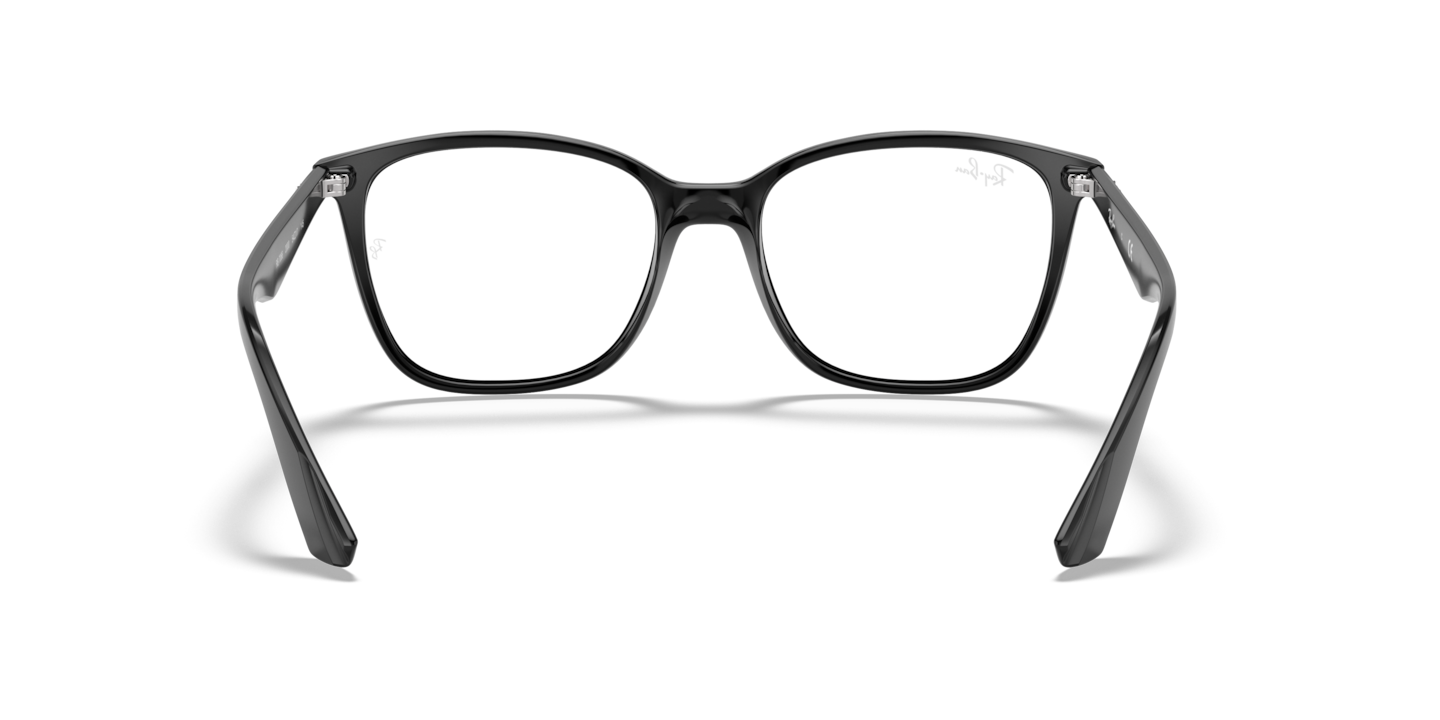 Ray-Ban RB‎ 7066 5943 Eyeglasses Frames Clear Transparent Black 52-17-140 Mint Eyeglasses Ray-Ban RB7066 Optics | Free Shipping | Glasses.com® main image 4