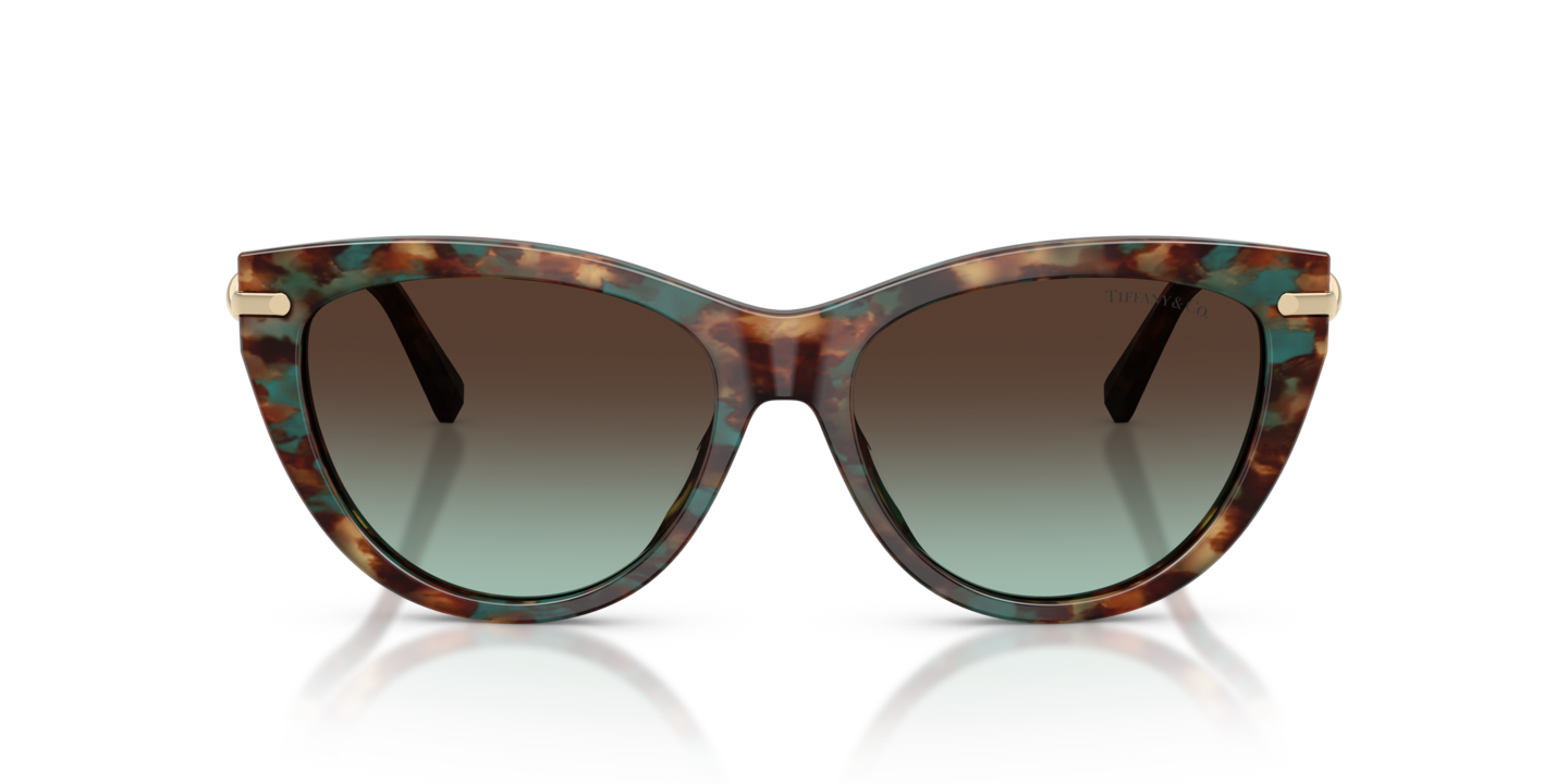 Tiffany & Co. Tortoiseshell  Women\'s Sunglasses - Brown Lenses, Azure Gradient TF4229 main image 2