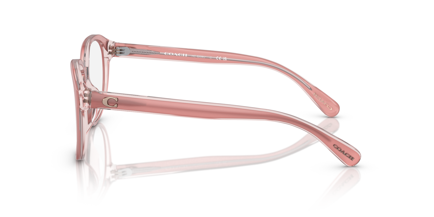 COACH HC6209U Eyeglasses Frames Case. 5743 Translucent Pink RXable NWT 0HC6209U__5746__P21__shad__fr.  main image 3