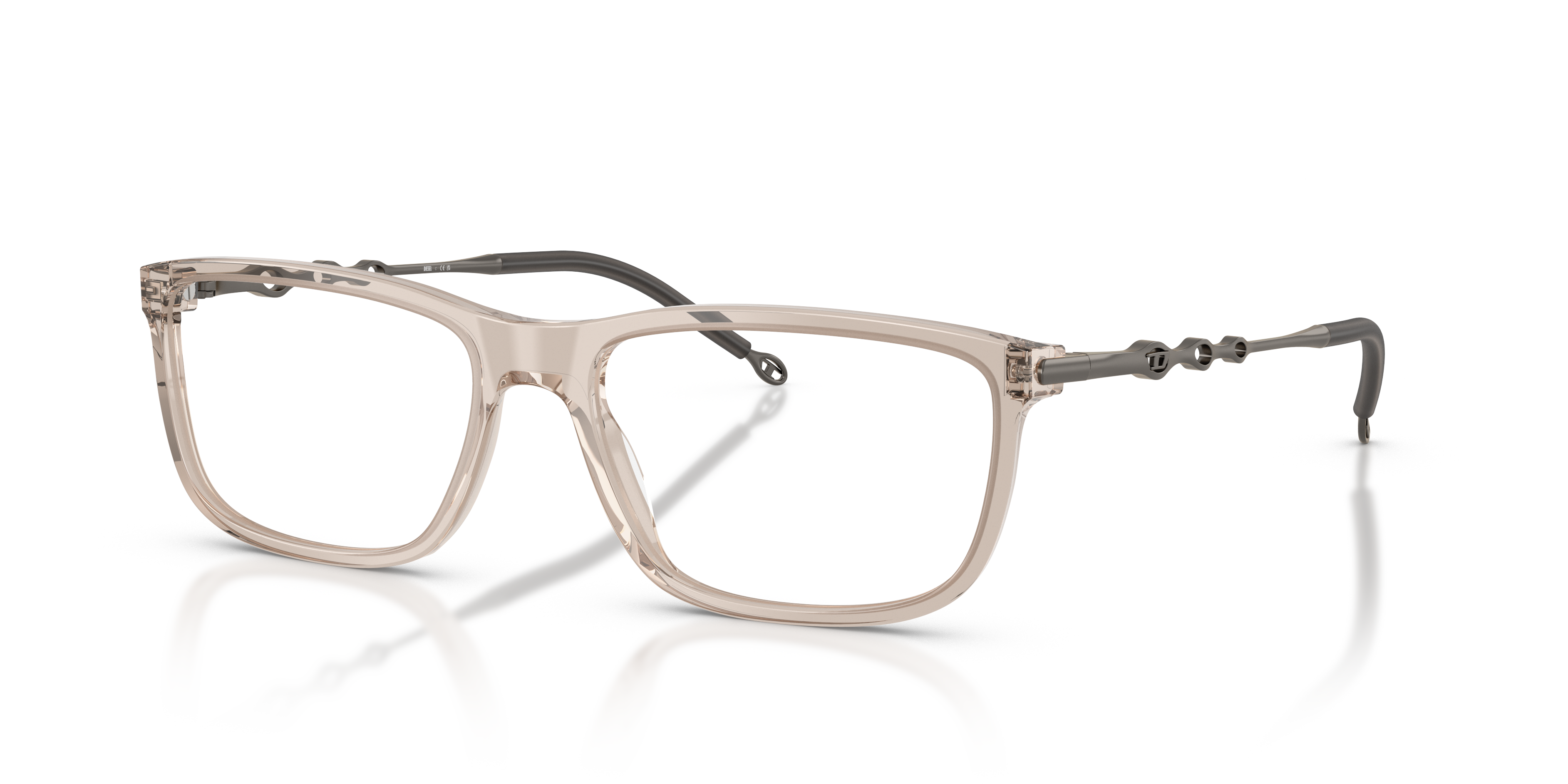 Diesel Unisex Dl4006 Transparent Taupe Size 137$