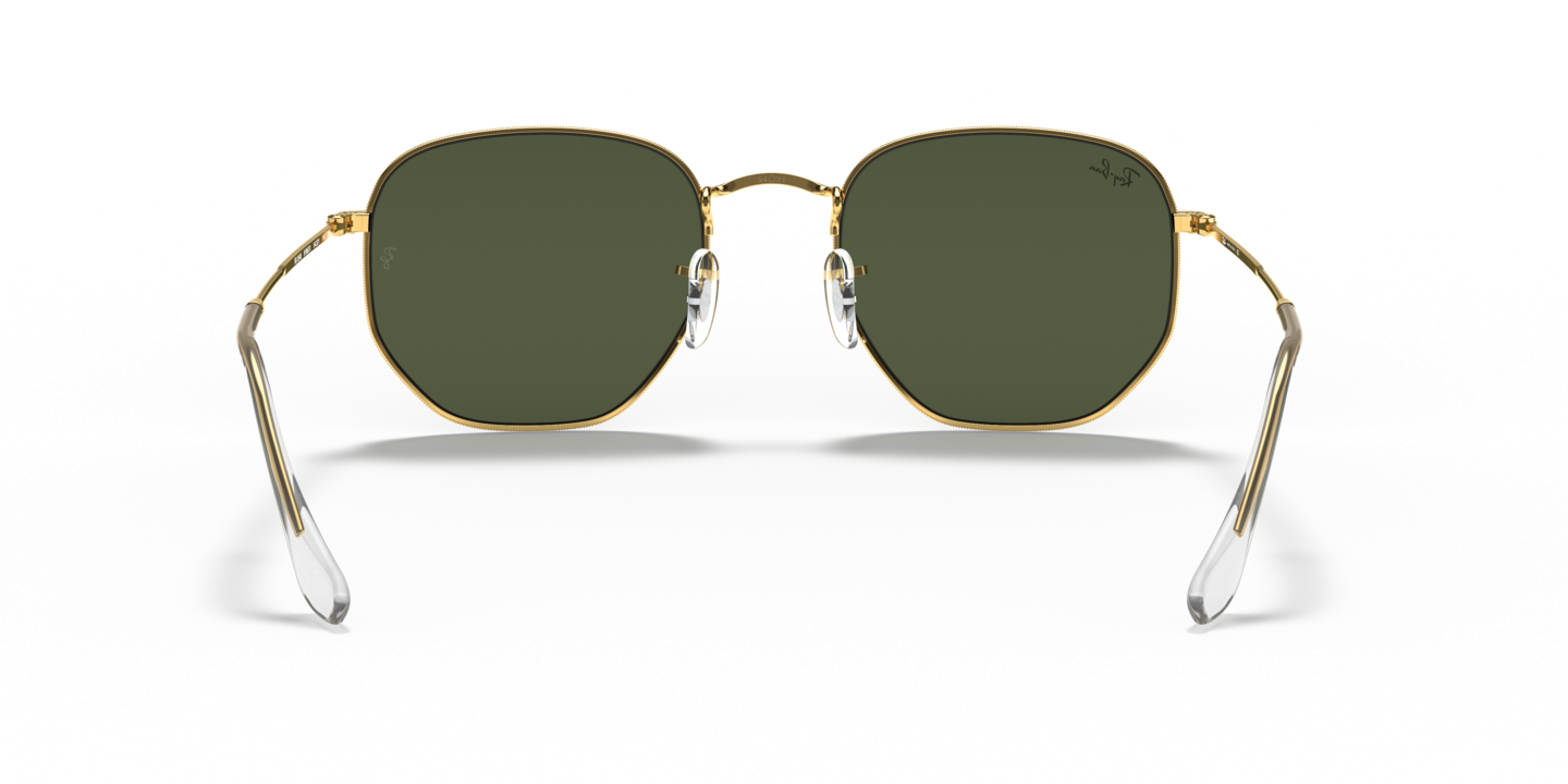 LIKE NEW Ray-Ban Hexagonal Green Lens RB3548 Men /Women Sunglasses Ray-Ban Hexagonal sunglasses for Women - Gold in USA | Level  main image 2