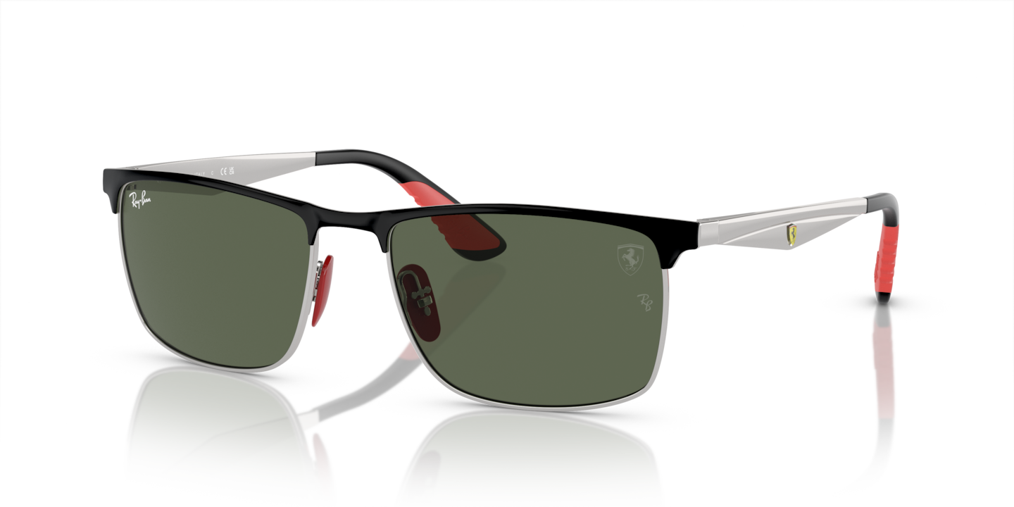 Ray-Ban RB3726M Scuderia Ferrari Collection Black On Silver