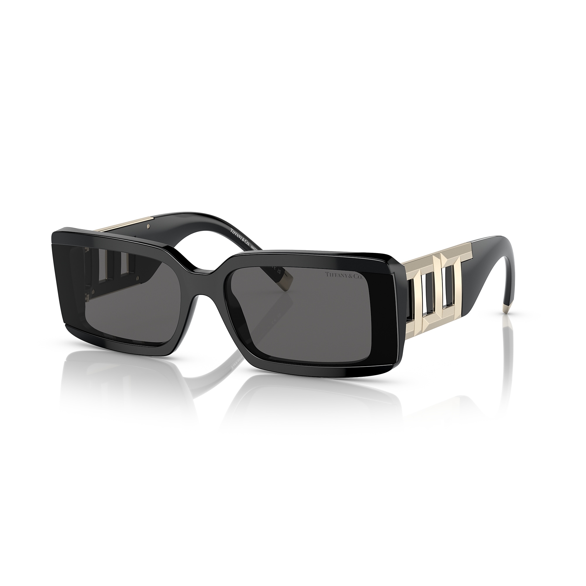 【TIFFANY & CO.】T SUNGLASSES BLACK Tiffany T:Sunglasses in Black Acetate with Azure Dark Blue