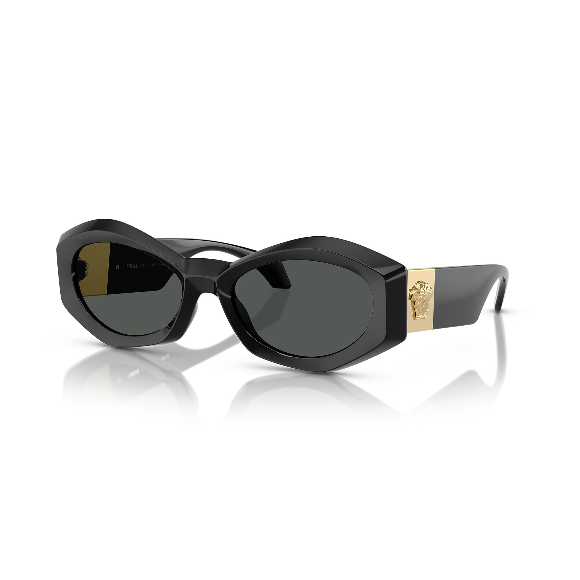 NEW VERSACE VE4466U GB1/87 WOMEN SUNGLASSES MOD 4366U GB1/87 BLACK VE4466U GB187 Versace VE4466U GB1/87 Black Sunglasses for Woman – LookerOnline main image 2