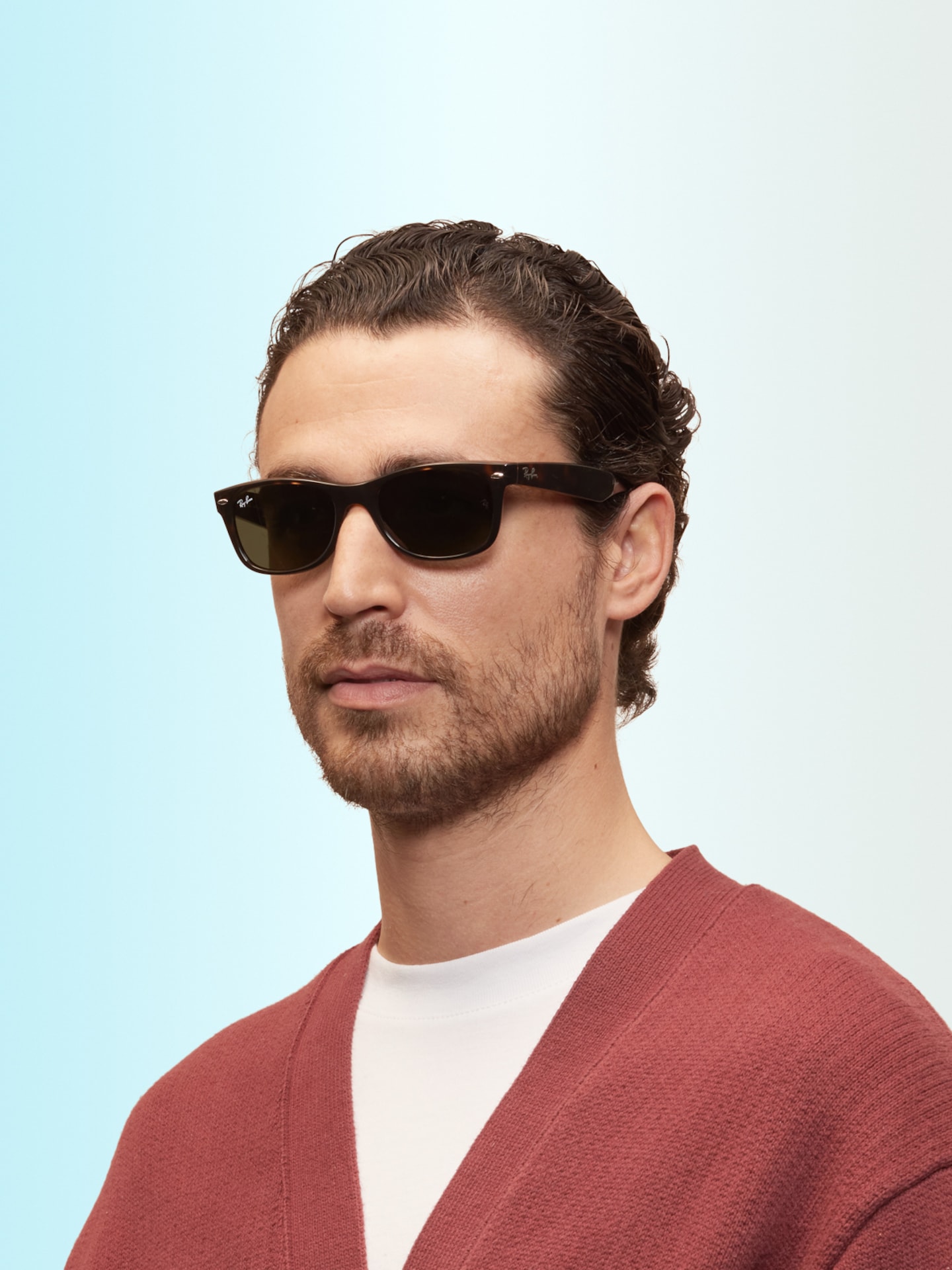 小物 NEW WAYFARER CLASSIC RayBan New Wayfarer Classic Transparent Grey/Dark Blue Polarized