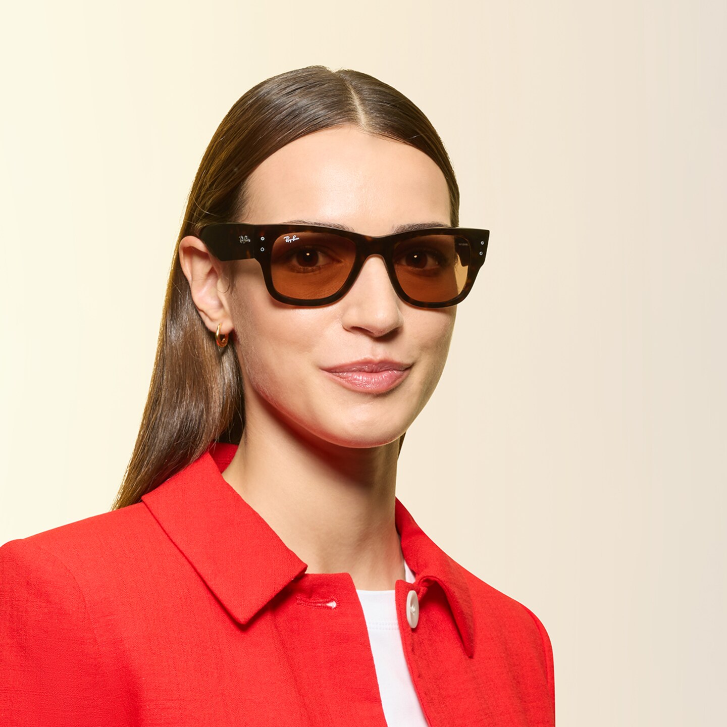 Ray-Ban Summer Capsule Mega Wayfarer Brown Frame Sunglasses with Blue Lenses Sunglasses Ray-Ban RB2140 Original Wayfarer Classic | Free  main image 2