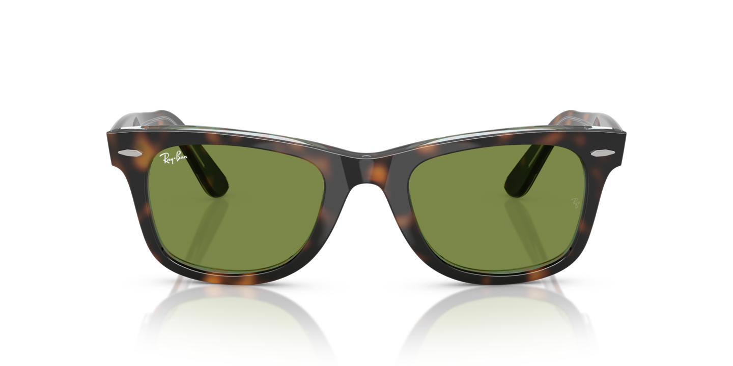 Ray-Ban Classic Tortoise Sunglasses with Green Lenses Ray-Ban Polarized Wayfarer Sunglasses Green Milk Tortoise  main image 4