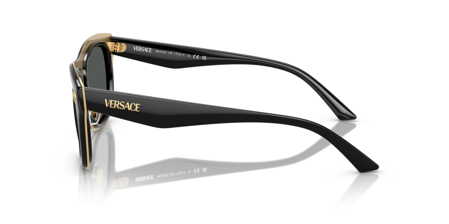 Versace Women\'s VE4272 VE/4272 Cat Eye Sunglasses Versace VE2281 XXL (64 - 13) with Grey lenses and Gold frame  main image 2