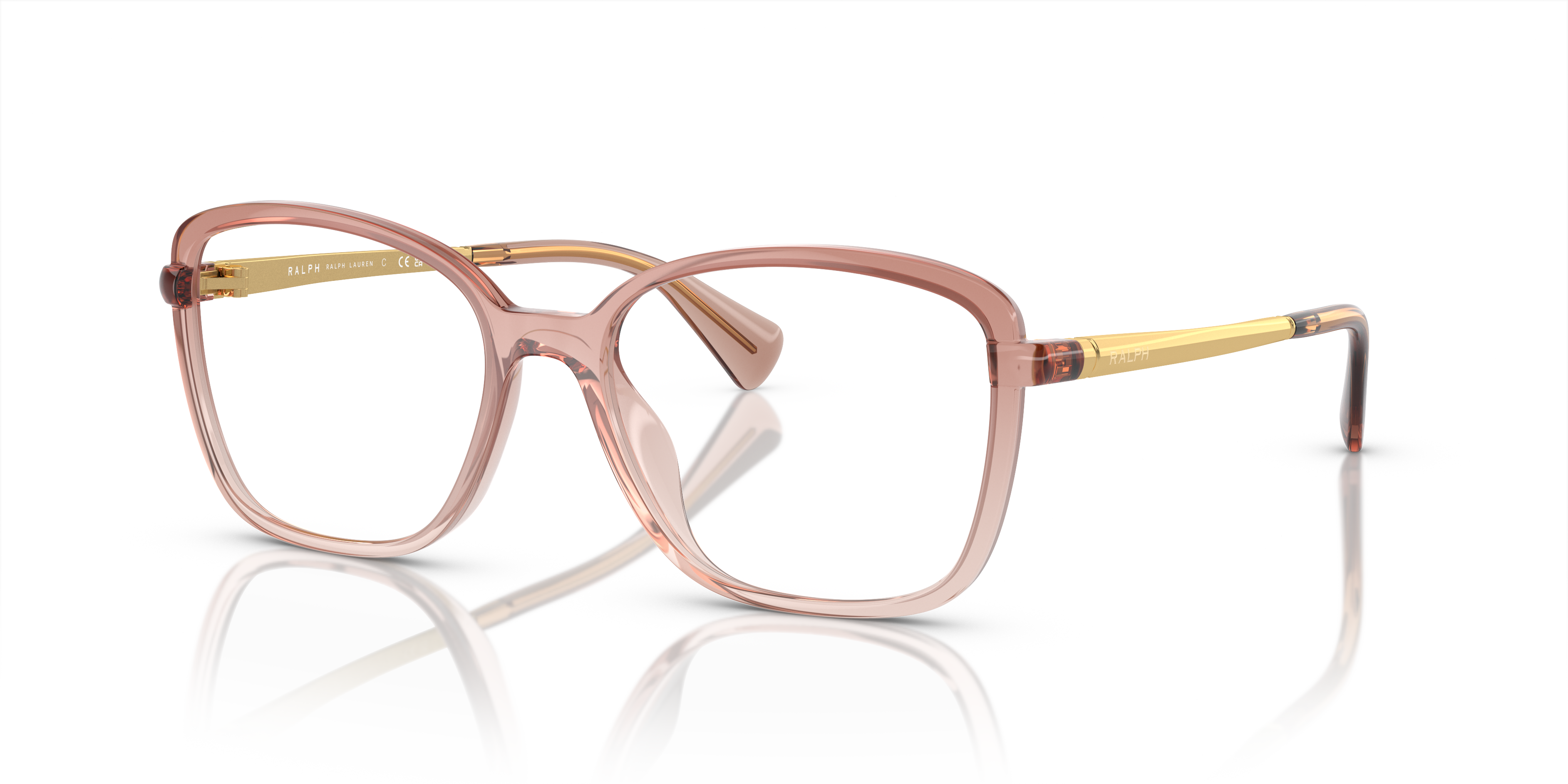 Ralph by Ralph Lauren Unisex Ra7156u Shiny Transparent Rose Size 74$