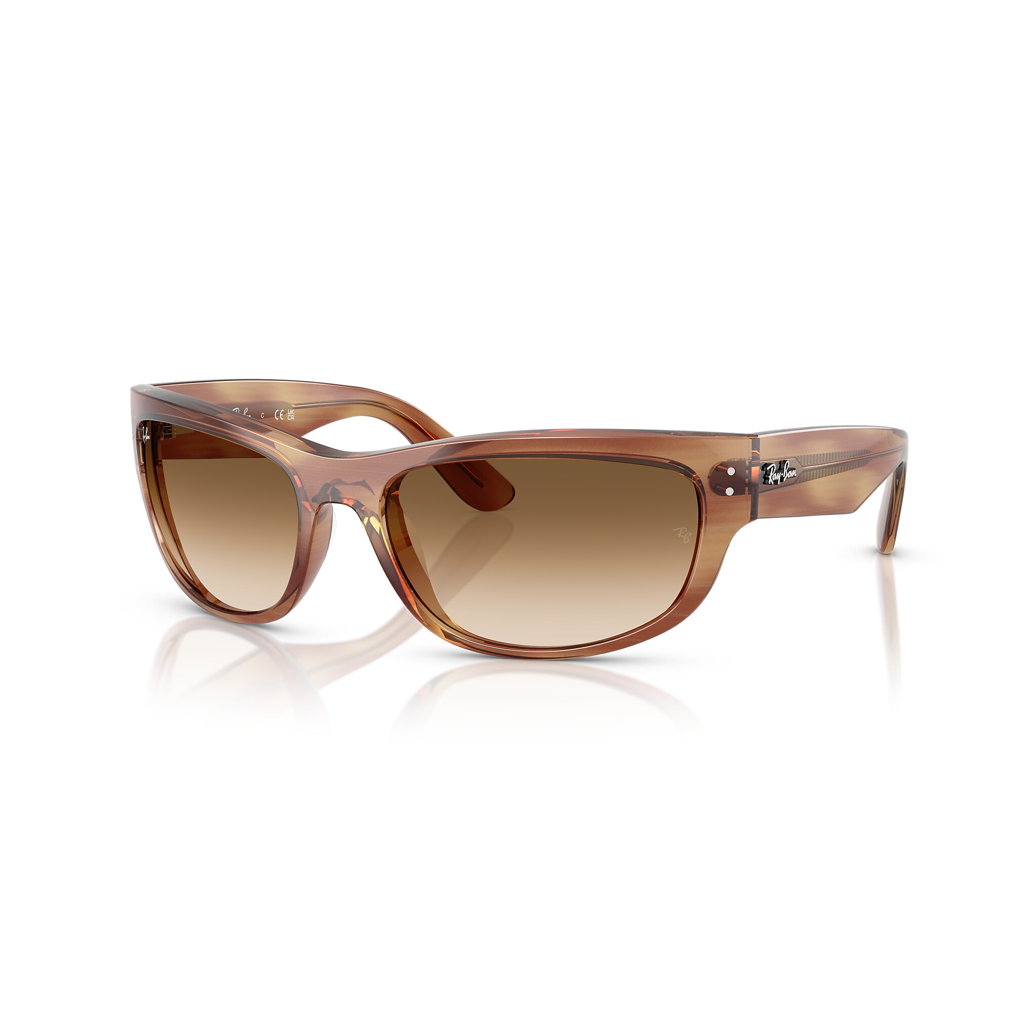 BNWT Ray-Ban sunglasses Amazon.com: Ray-Ban RB4389 6644M2 55MM Transparent Brown  main image 3