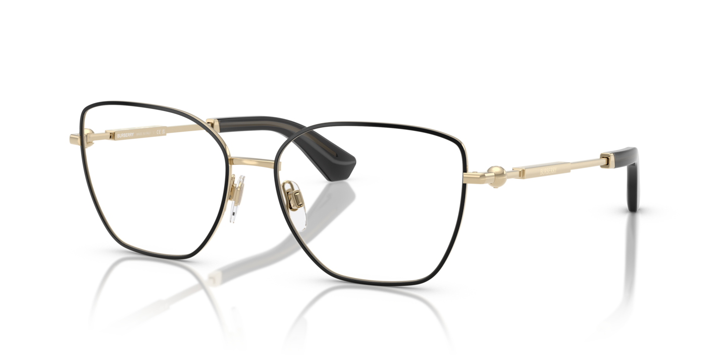 Burberry BE1390 Light Gold With Black Rim