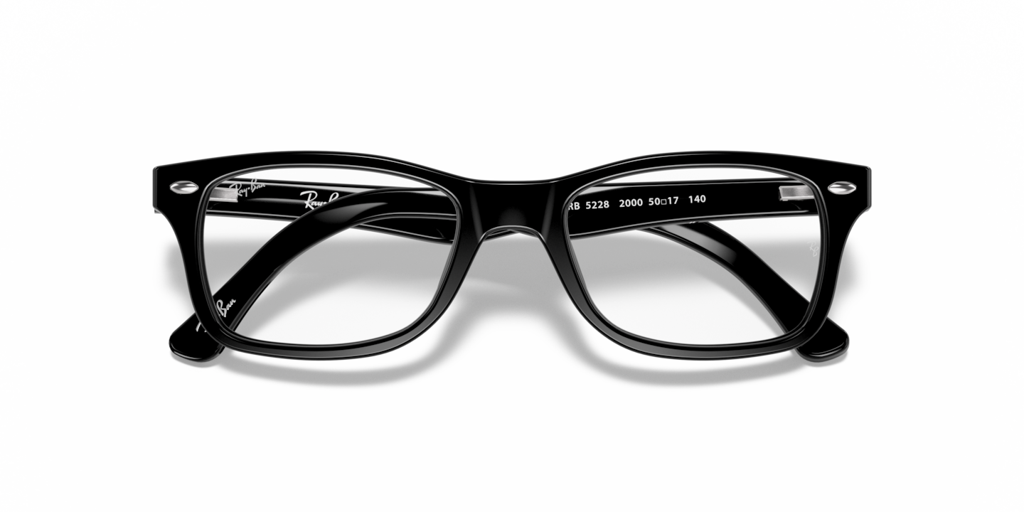 Ray-Ban ウェリントン型サングラス RB5228 ブラック Eyeglasses Ray-Ban RB5228 Optics | Free Shipping | Glasses.com®